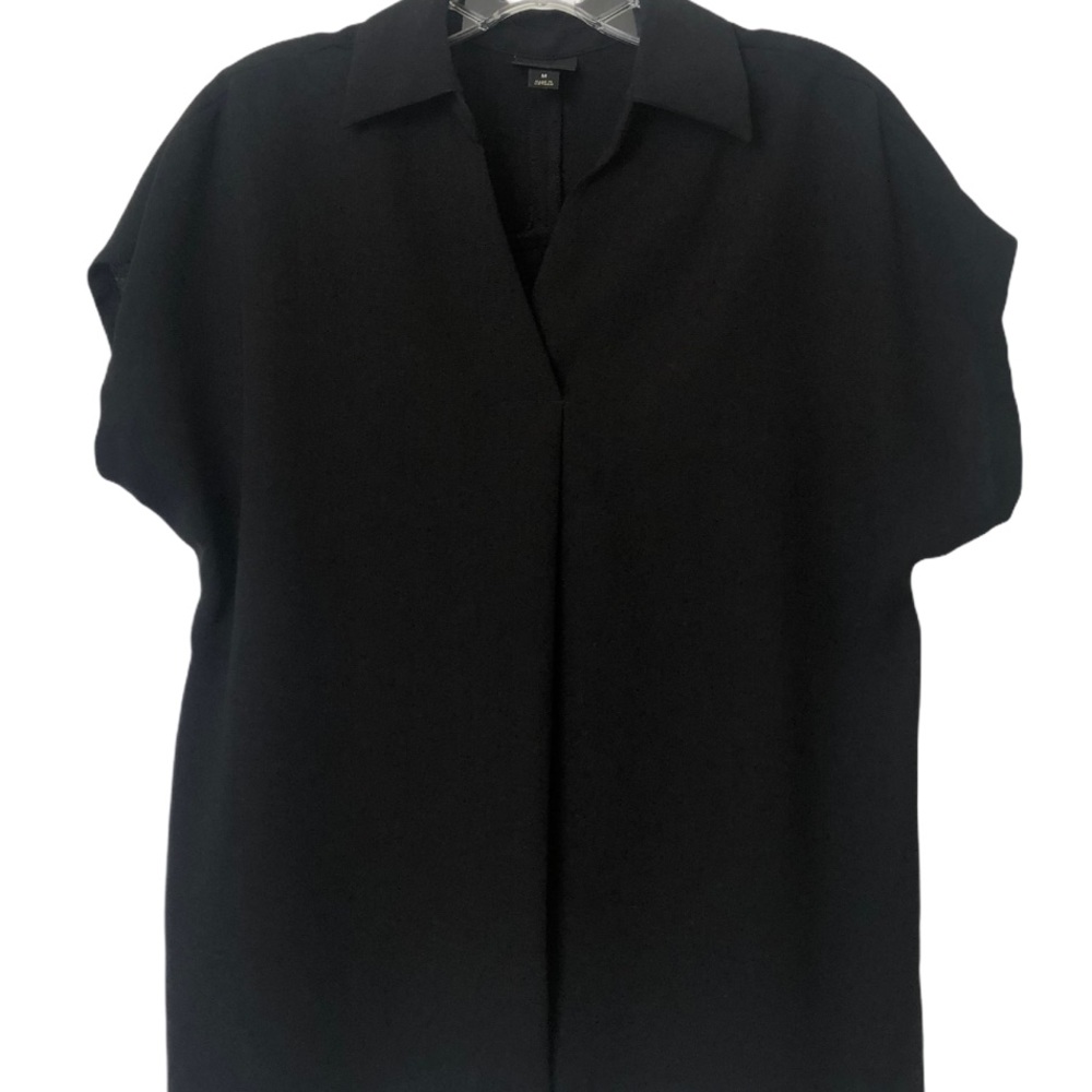 Worthington Cap Sleeve Swing Top Black M